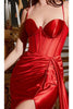 Cinderella Divine CD285 Slit Evening Gown - Dress