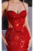 LA Merchandise LAR288 Sequin Cut Out Gown - Dress