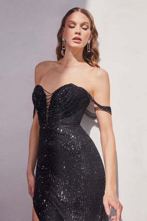 Cinderella Divine CD290 Sweetheart Off Shoulder Pageant Formal Gown - Dress