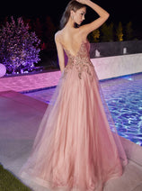 Cinderella Divine CD874 Embellished A-line Formal Pageant Gown