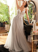 Cinderella Divine CD874 Embellished A-line Formal Pageant Gown