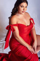 Cinderella Divine CD943 Plus Size Off Shoulder Bridesmaids Evening Gown - Dress