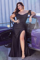 Cinderella Divine CD943 Plus Size Off Shoulder Bridesmaids Evening Gown - Dress