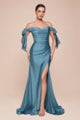 Cinderella Divine CD943C Plus Size Stretchy Bridesmaids Evening Gown - LAKE BLUE / 18 - Dress
