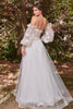 Cinderella Divine CD962WB Floral Corset Wedding Gown - Dress