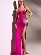 Cinderella Divine CDS419 Embellished Corset Formal Gown
