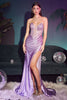 Cinderella Divine CDS419 Corset Bone Prom Dress - LAVENDER / 2 - Dress