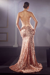 LA Merchandise LAR421 Fitted Sequin Dress - Dress