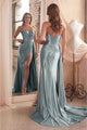 Cinderella Divine CDS441 Strapless Satin Prom Long Dress - Dress