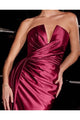 Cinderella Divine CDS441 Strapless Satin Prom Long Dress - Dress