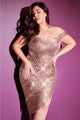 Cinderella Divine CH190 Off Shoulder Sequins Asymmetric Party Dress - Dress
