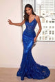 Cinderella Divine - J810 Shimmer Corset Bodice Mermaid Junior Prom Gown - Royal / 2 - Prom Dress