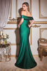 Cinderella Divine KV1050 Sweetheart Fitted Off-Shoulder Evening Gown - Dress