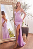 Cinderella Divine OC021 Sexy Embellished Fitted Corset Long Prom Dress - LAVENDER / 4 - Dress