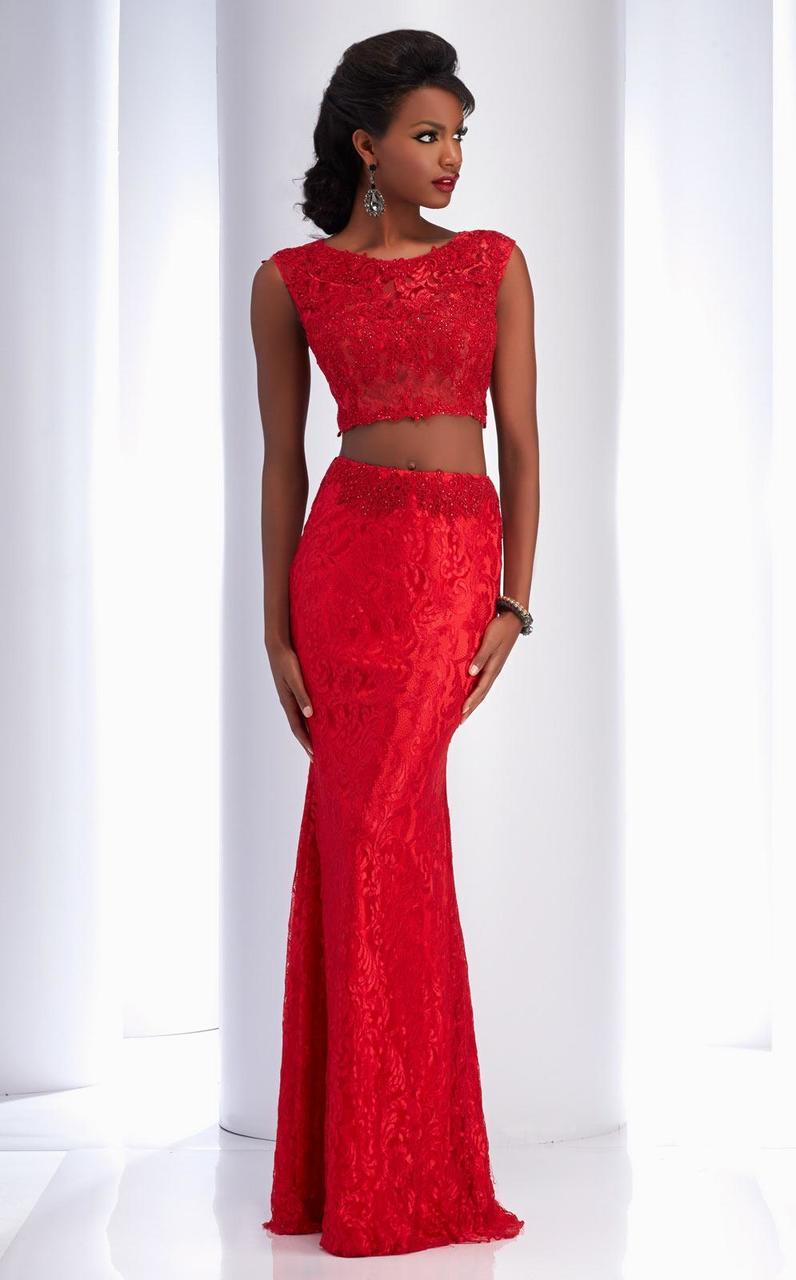 Formal Sheath Sweetheart Lace Floor-Length Lace Dress 2716 by Clarisse 6 / Mint