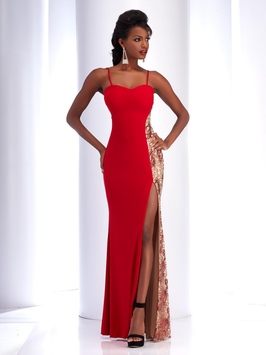 Clarisse 2817 Sheath Sweetheart Sequin Open-Back Floor-Length Sequin Dress