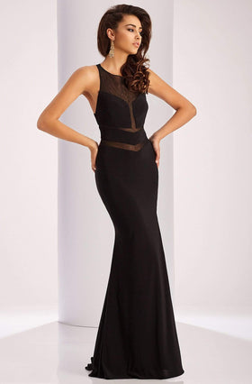 Clarisse 3040 Evening Sheath Illusion Slit Blend Dress