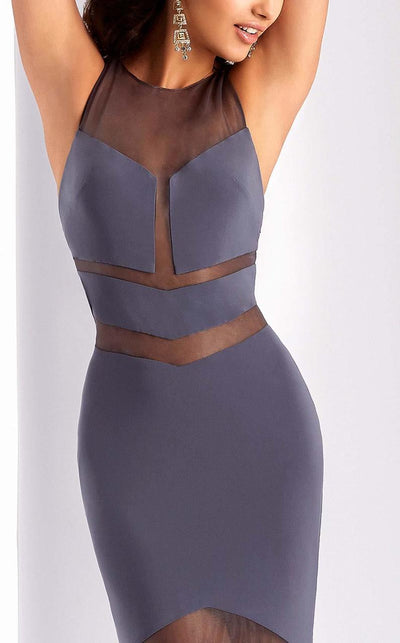 Clarisse 3043 Sheath Illusion One-Of-A-Kind Floor-Length Mesh Dress
