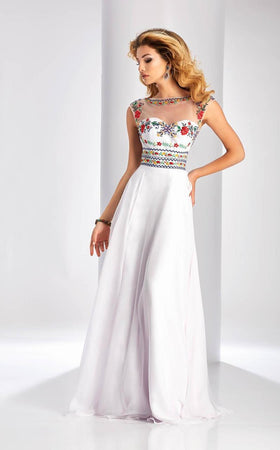 Clarisse 3050 A-Line Sweetheart Floor-Length Blend Dress