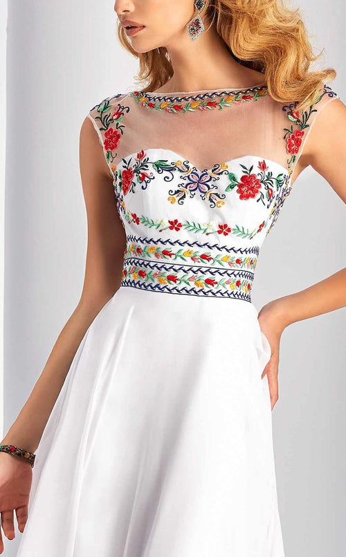 Clarisse 3050 A-Line Sweetheart Floor-Length Blend Dress
