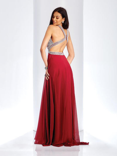Clarisse - 3412 Illusion Halter A-line Dress Special Occasion Dress