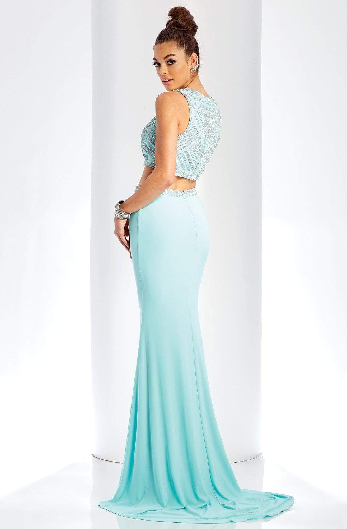Clarisse 3438 Evening Formal Sheath Beaded Floor-Length Jersey Dress