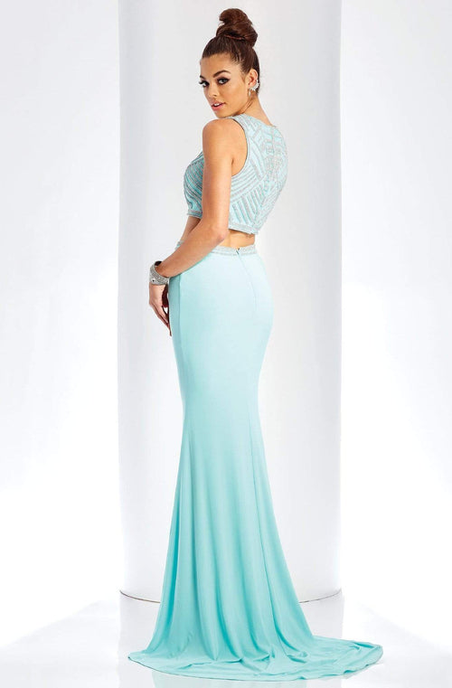 Clarisse 3438 Evening Formal Sheath Beaded Floor-Length Jersey Dress