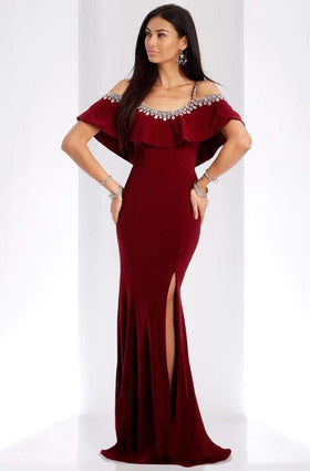 Clarisse 3497 Formal Sheath Slit One-Of-A-Kind Blend Dress