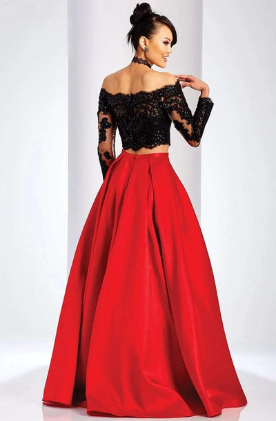 Clarisse 3581 A-Line Sequin Lace Glitter Floor-Length Lace Dress