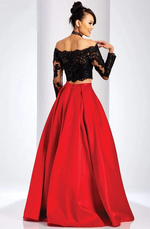 Clarisse 3581 A-Line Sequin Lace Glitter Floor-Length Lace Dress