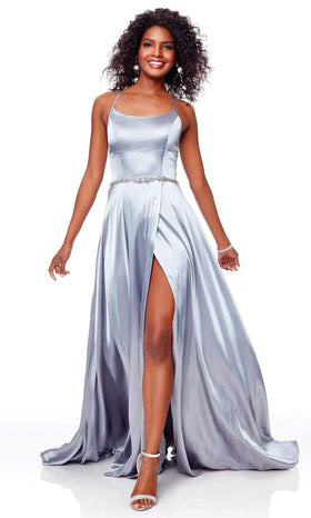 Clarisse 3712 Prom A-Line Slit Floor-Length Blend Dress