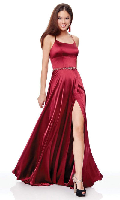Clarisse 3712 Prom A-Line Slit Floor-Length Blend Dress