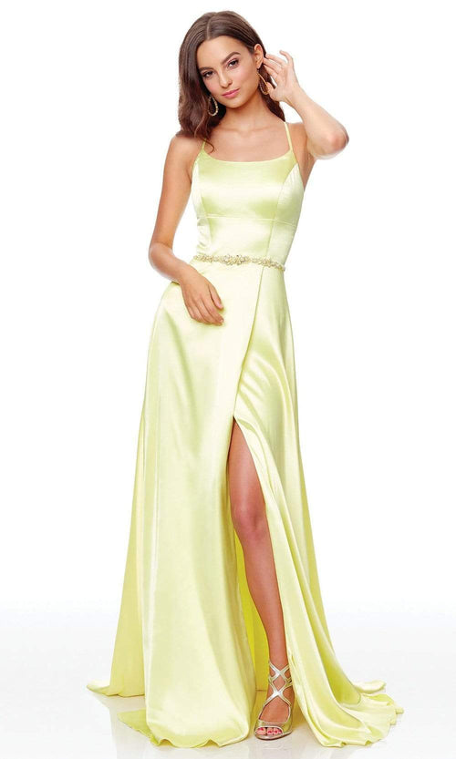 Clarisse 3712 Prom A-Line Slit Floor-Length Blend Dress