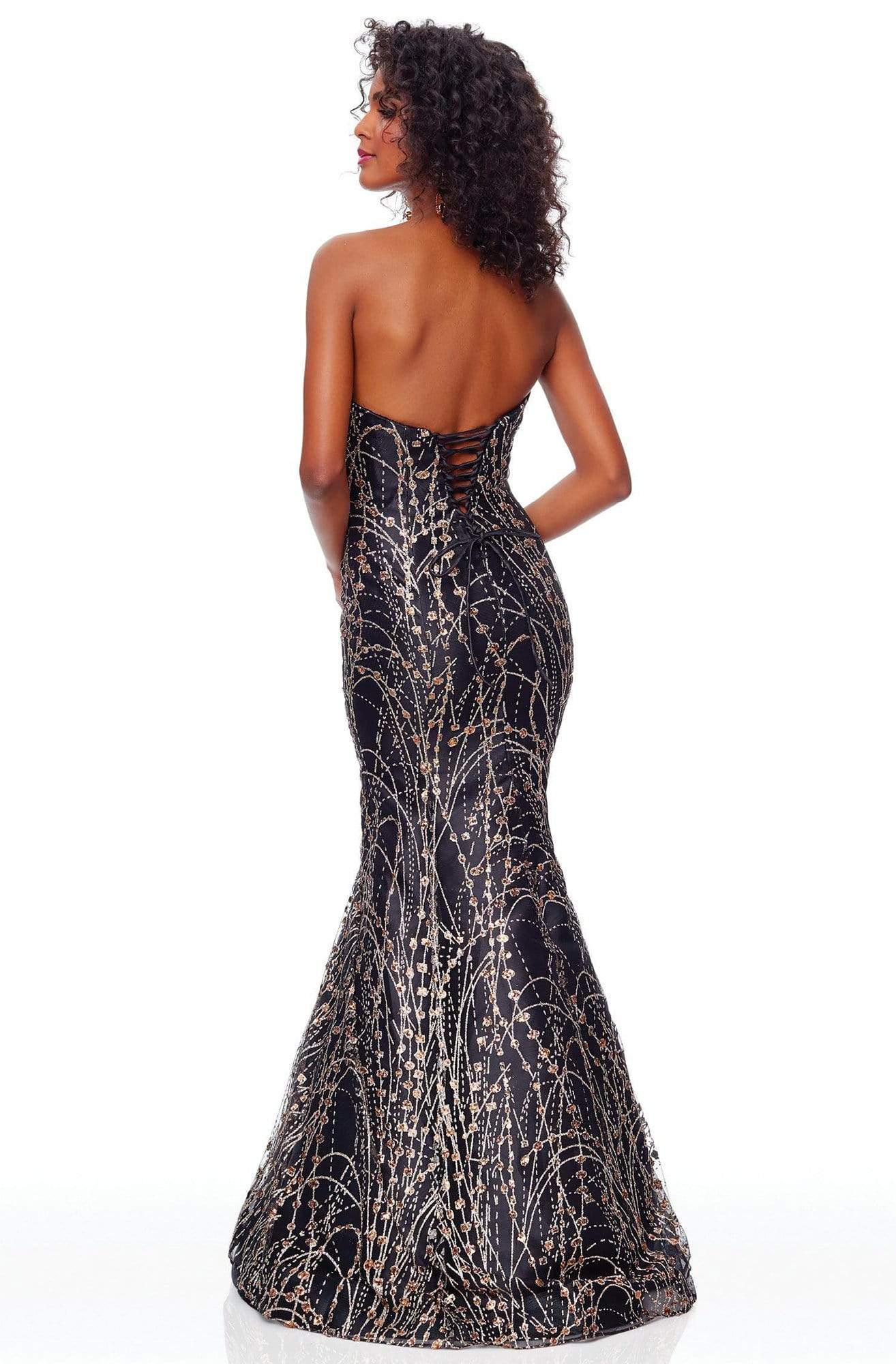 Clarisse 3719 Prom Mermaid Strapless Lace One-Of-A-Kind Lace Dress