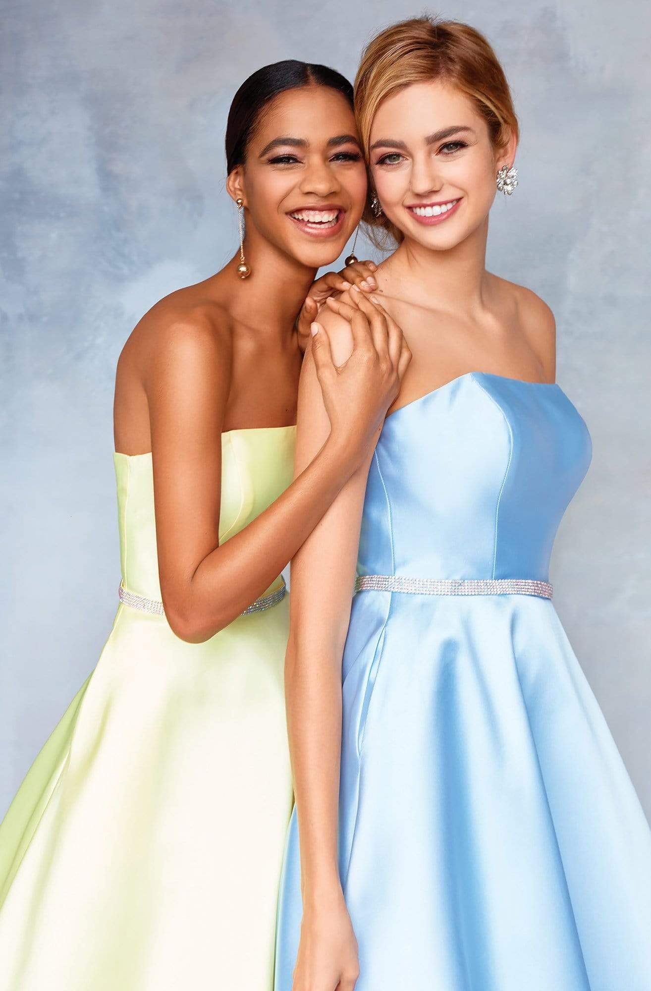 Clarisse 3739 Prom A-Line Strapless Open-Back Floor-Length Mikado Dress