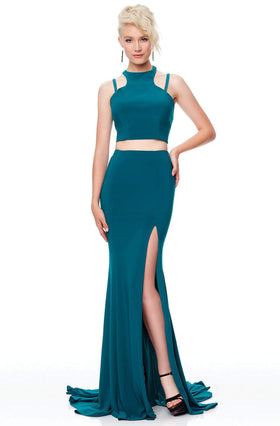 Clarisse 3761 Evening Formal Prom Sheath Slit Floor-Length Jersey Dress