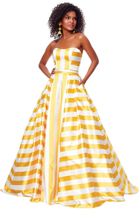 Clarisse 3875 Prom A-Line Strapless Floor-Length Blend Dress