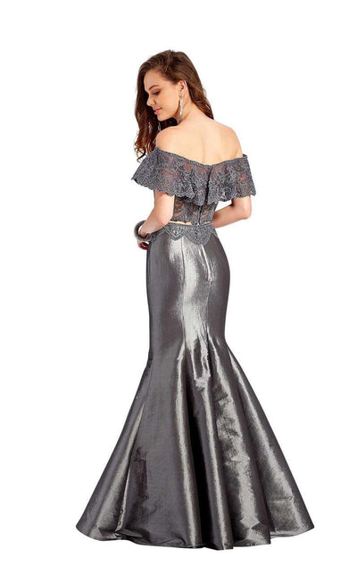 Clarisse 4932 Mermaid Strapless Lace Open-Back Floor-Length Lace Dress
