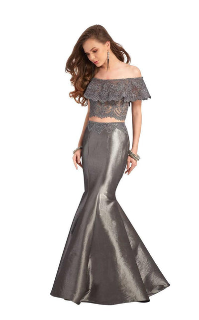 Clarisse 4932 Mermaid Strapless Lace Open-Back Floor-Length Lace Dress