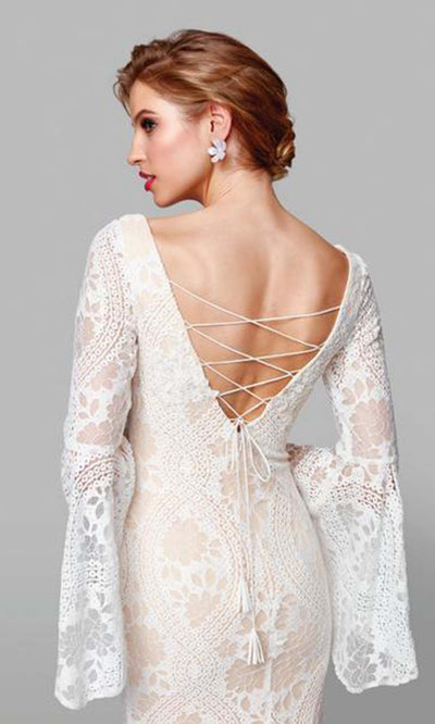 Clarisse 600101 Formal Evening V-Neck Lace Floor-Length Lace Dress