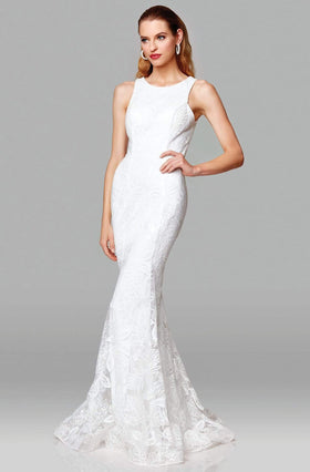 Clarisse 600121 Prom Mermaid Lace Open-Back Floor-Length Lace Dress