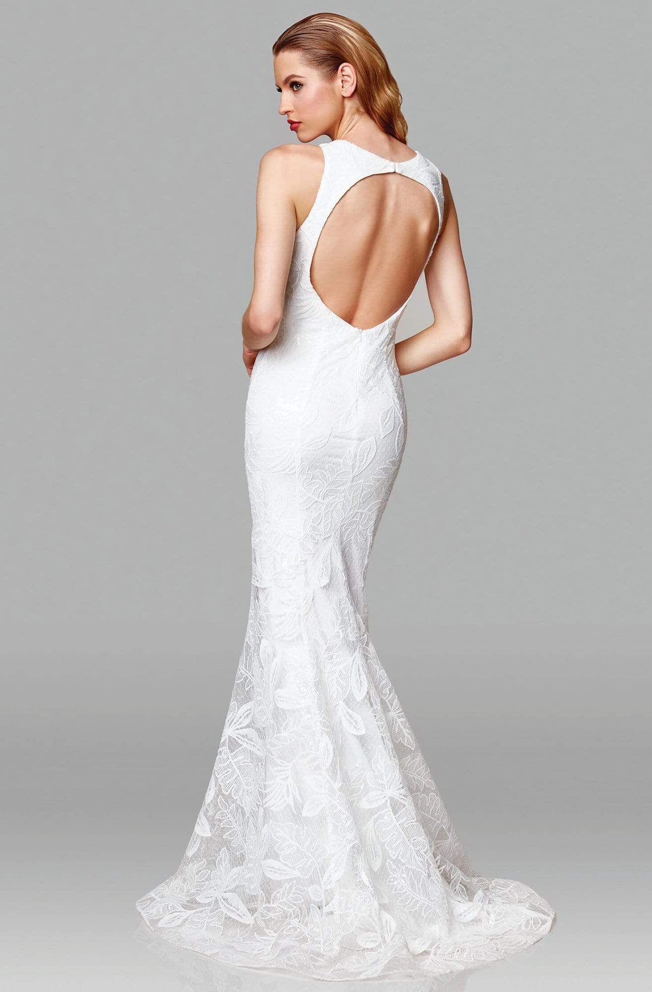 Clarisse 600121 Prom Mermaid Lace Open-Back Floor-Length Lace Dress