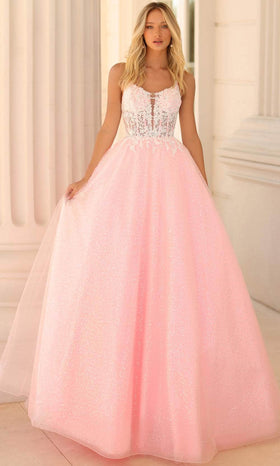 Clarisse 810602 Sequin Lace Corset One-Of-A-Kind Lace Dress