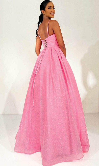 Clarisse 810635 V-Neck Beaded Lace Floor-Length Lace Dress