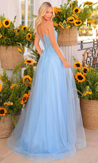 Clarisse 811151 Formal Prom A-Line Illusion Lace Floor-Length Lace Dress