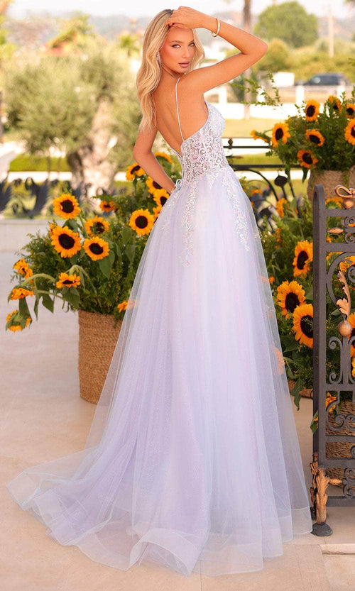 Clarisse 811152 Prom A-Line V-Neck Lace One-Of-A-Kind Floor-Length Lace Dress