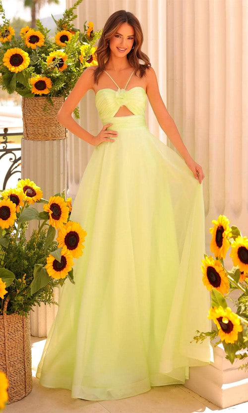 Clarisse 811229 Prom A-Line Halter Floor-Length Blend Dress