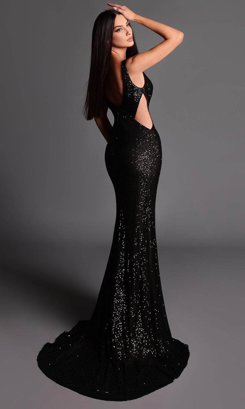 Clarisse 811235 Prom Sheath V-Neck Sequin Classic Floor-Length Sequin Dress