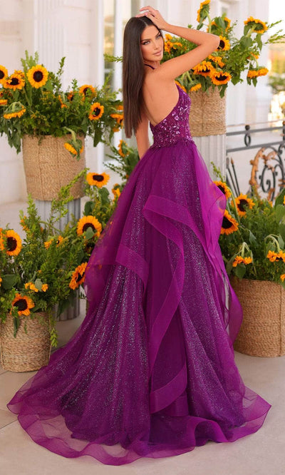 Clarisse 811281 Formal Halter Sequin Floor-Length Sequin Dress
