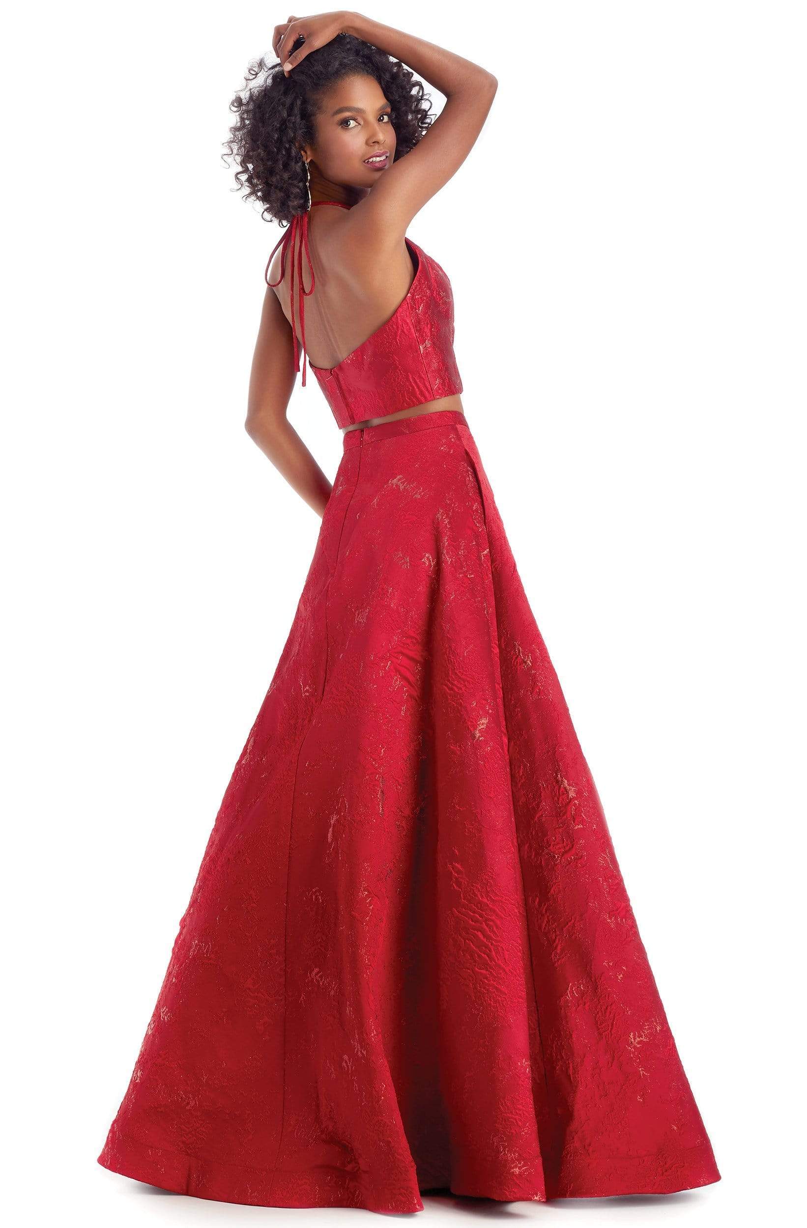 Clarisse - 8229 Two Piece Embroidered A-line Dress Prom Dresses 0 / Vamp Red